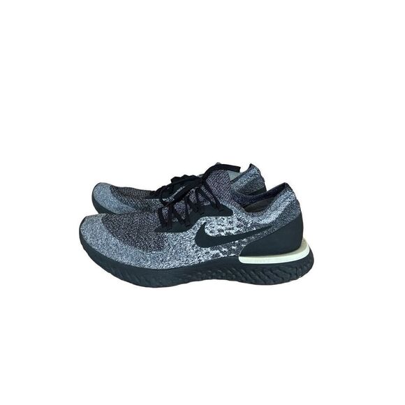 Nike Mens Gray & Black Lace Up Epic React Flyknit Running Shoes Size 11 - Picture 3 of 7